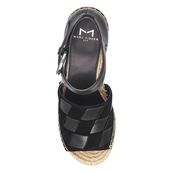 Adalla Platform Espadrille Wedge Sandal Black 10 - Picture 14 of 16